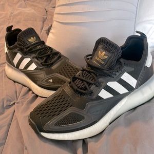 Adidas ZX black & white sneakers. Brand new/never worn. 7 men’s 8.5 women